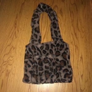 Furry Cheetah Print Bag